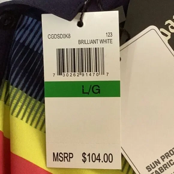 CALLAWAY NWT WOMENS GOLF ABSTRACT GRADIENT PRINT COLOR BLOCK DRESS LARGE ACTIVE - Picture 9 of 11